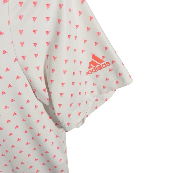 ADIDAS Rare Sample Mens Medium Hot‎ Pink Polo Shirt All Over Trefoil Print Golf - Picture 6 of 11